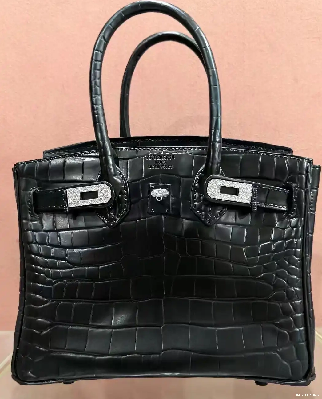 BLACK BIRKIN FLOWER BAG VASE 0521